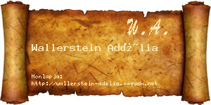 Wallerstein Adélia névjegykártya